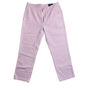 Vineyard Vines Tidewater Pants Mens 35x30 Pink Cotton Linen Casual Coastal Chino